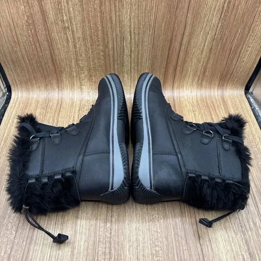 Laneige By Pajar Canadian Winter Snow Boots Women’s Size 8-8.5 Black Lined Warm‎